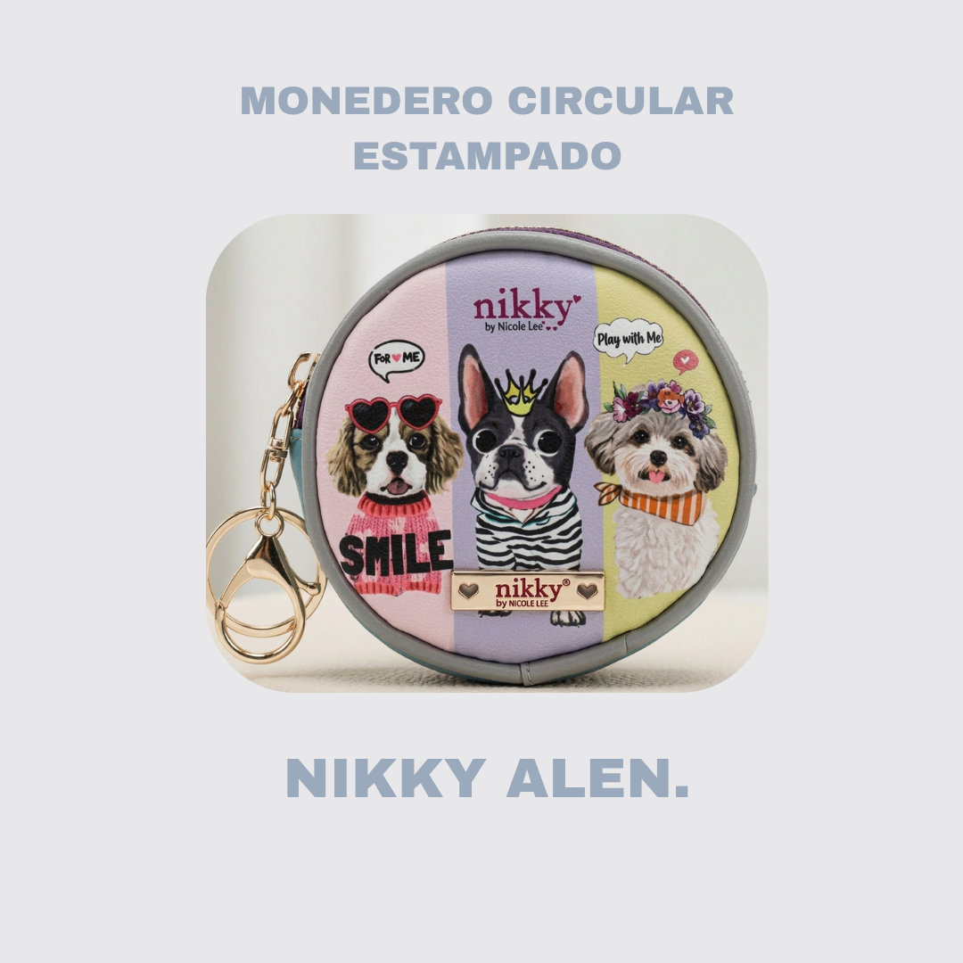 MONEDERO CIRCULAR ESTAMPADO